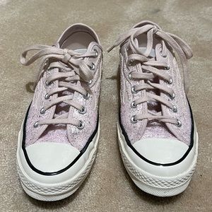 Custom Converse Glitter Pink Sneakers for Women